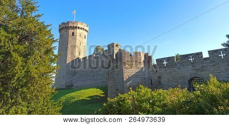 Warwick, Uk - October 21: Picture Of Warwick Castle - Guys Tower On October 21, 2018 In Warwick, War