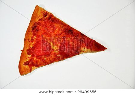 pizza på hvid baggrund