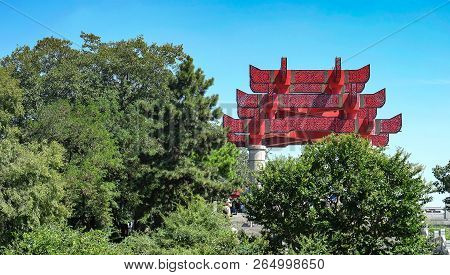 Wuhan/ China - September 8, 2018: The Yellow Crane At Wuhan Hubei China. It One Of Famous Place In W