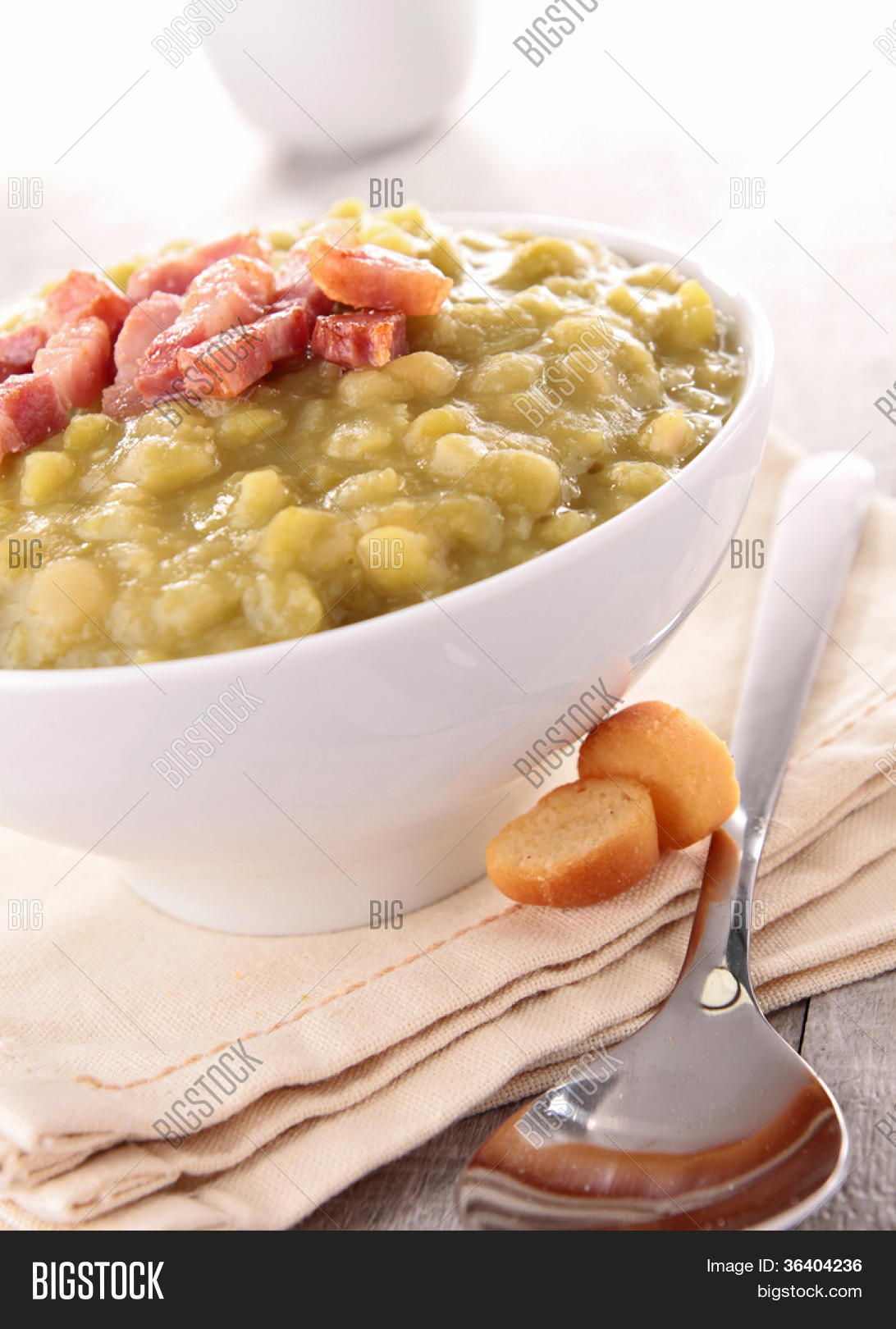 Bowl Split Pea Lardon Image & Photo (Free Trial) Bigstock