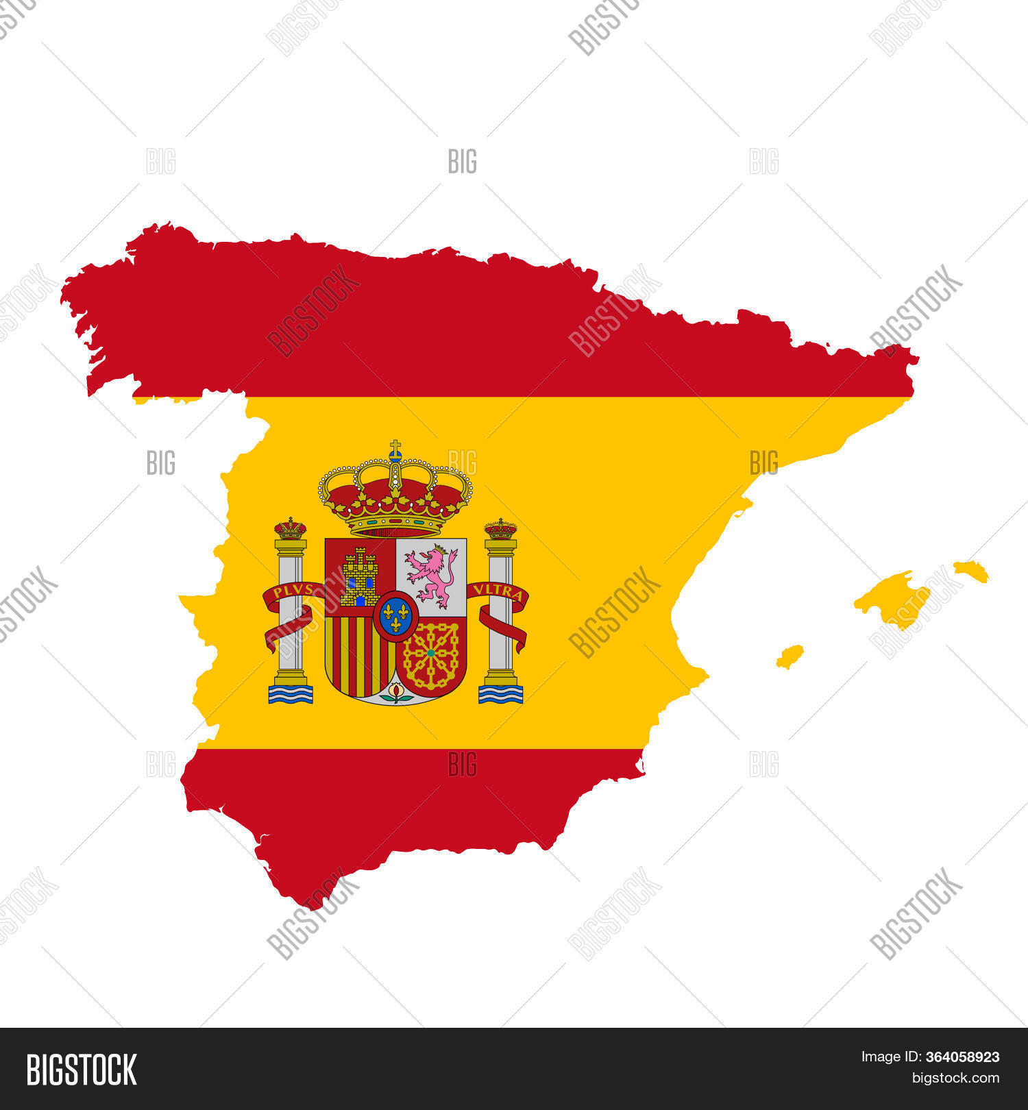 Spain Flag Map. Image & Photo (Free Trial) | Bigstock