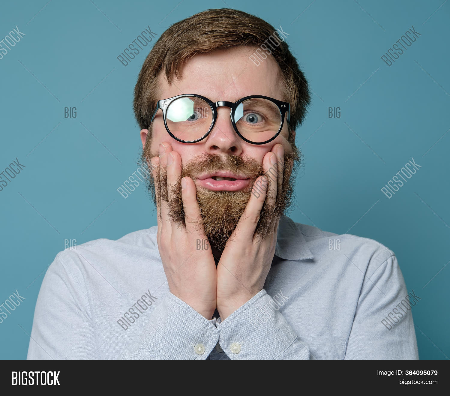 Funny Man Glasses Put Image & Photo (Free Trial) Bigstock