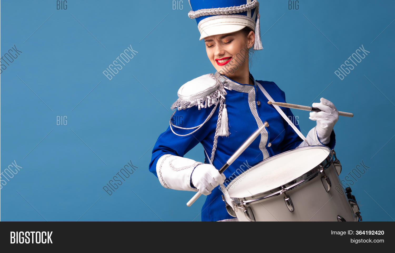 Drummer Blue Uniform Image & Photo (Free Trial) Bigstock