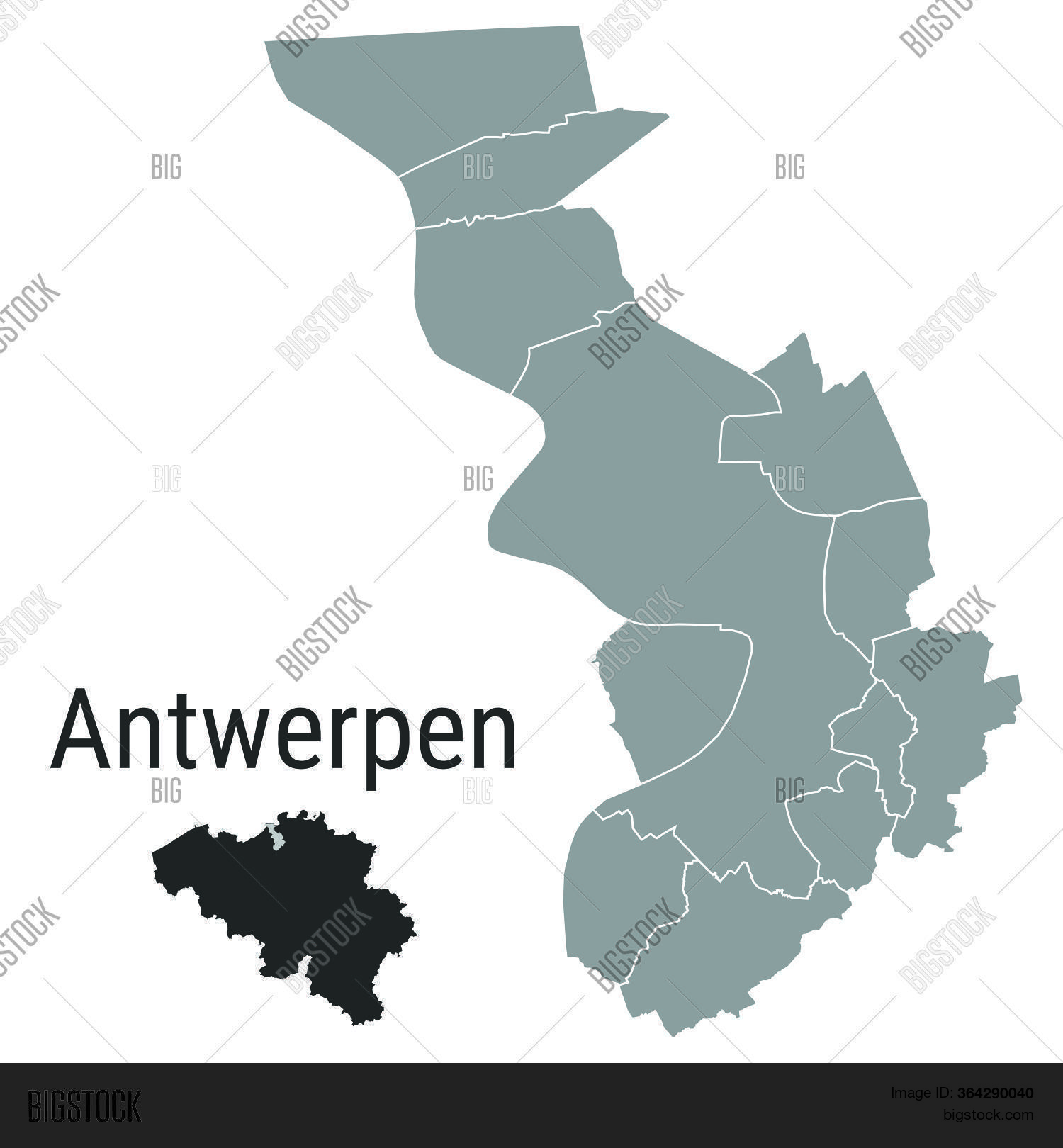 Antwerpen Map Antwerp Vector & Photo (Free Trial) Bigstock