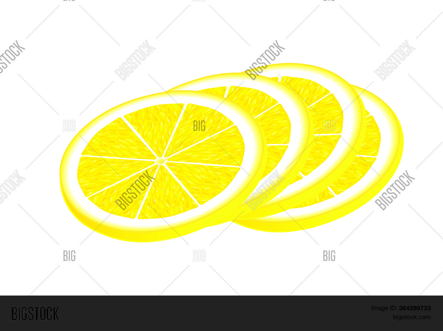 Lemon Slice Isolated Vector & Photo (Free Trial) | Bigstock