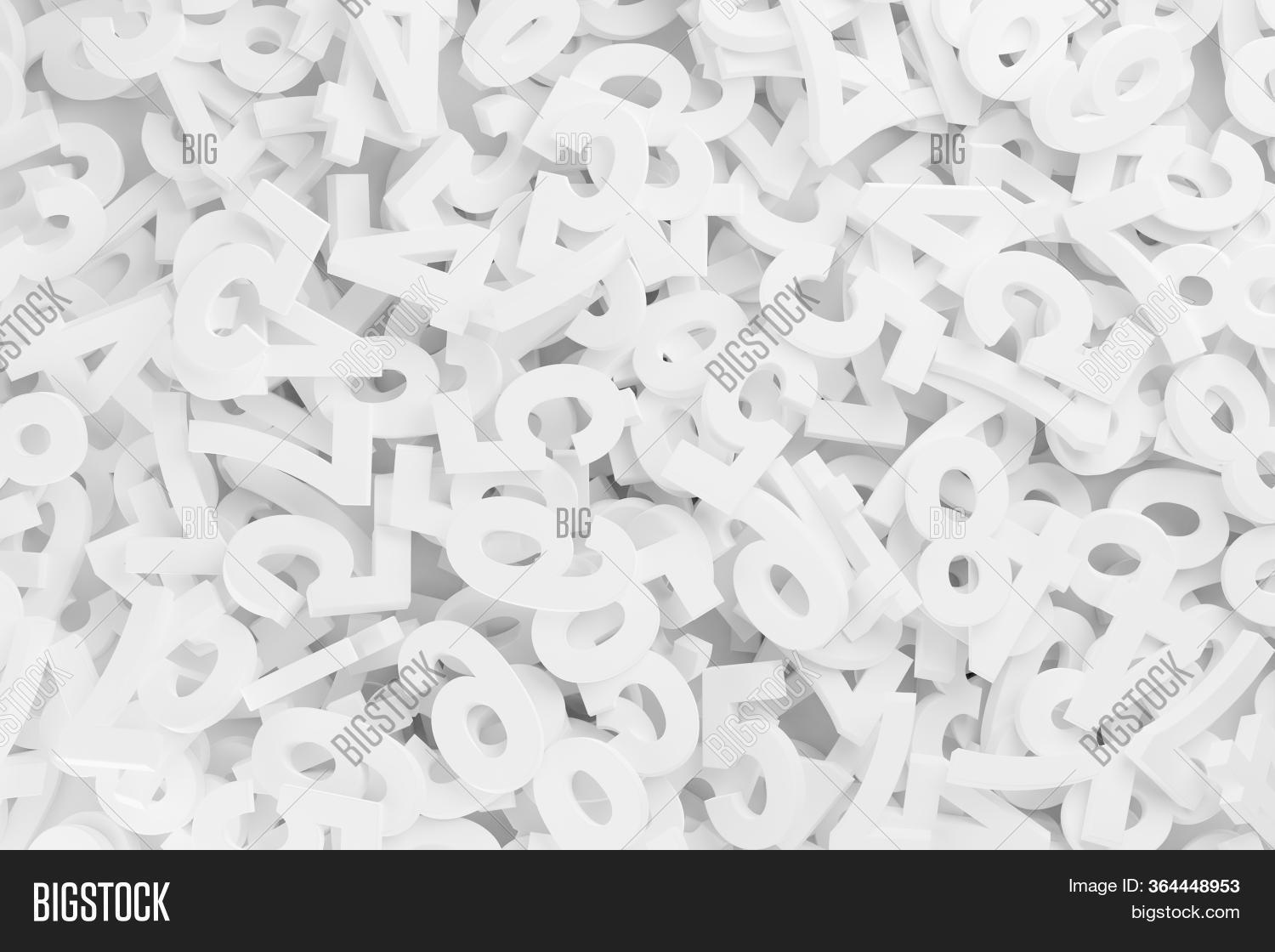White Random Digit Image & Photo (Free Trial) | Bigstock