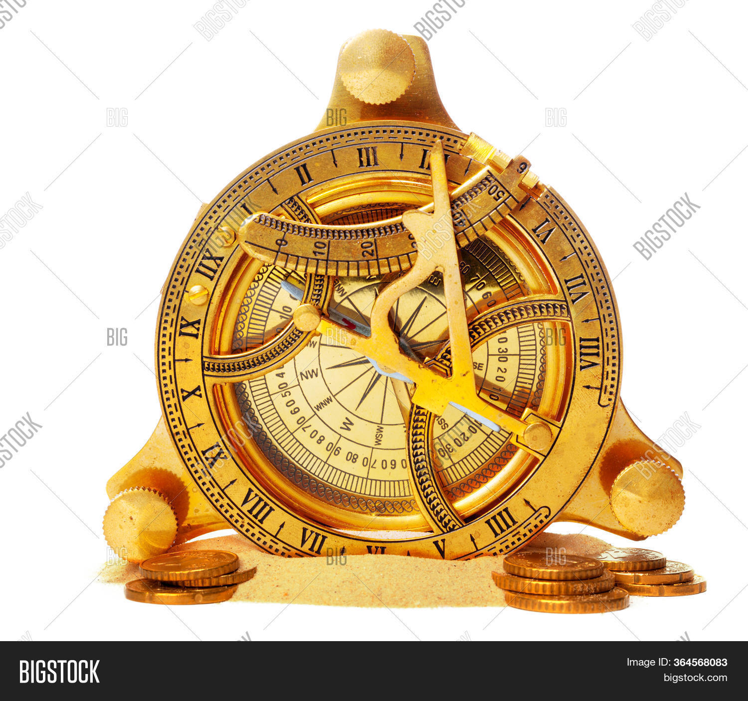 Stacking Coins Compass Image & Photo (Free Trial) Bigstock