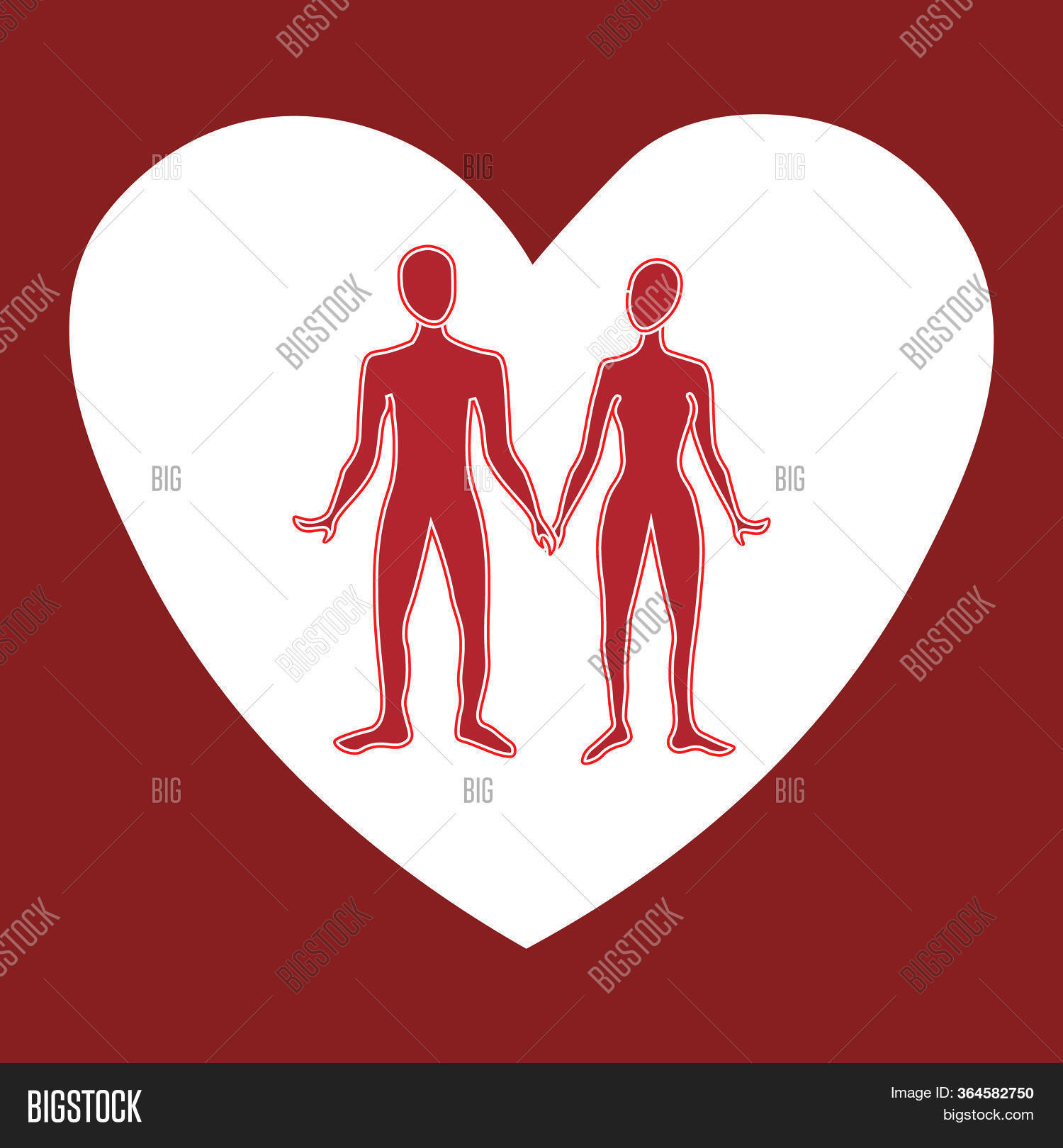 Man Woman Inside Heart Image & Photo (Free Trial) | Bigstock
