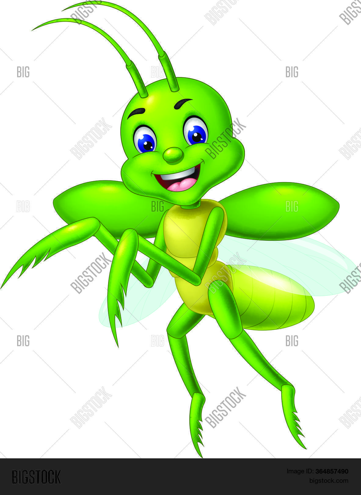 Funny Mantis Cartoon Vector & Photo (Free Trial) | Bigstock