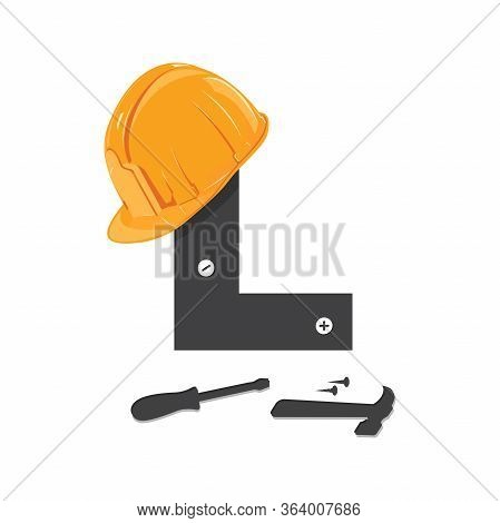 Bold And Strong Logo Design Initial L For Industry Related Construction.
