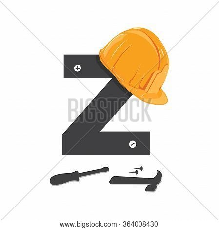Bold And Strong Logo Design Initial Z For Industry Related Construction.