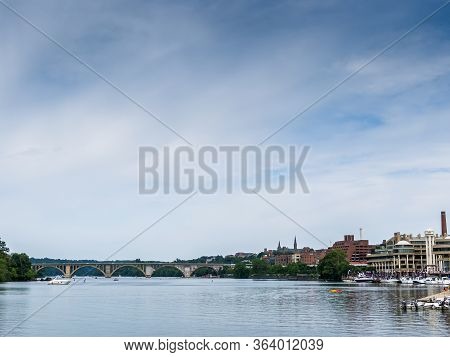 Potomac River Kayakers In The Morning, Washington Dc