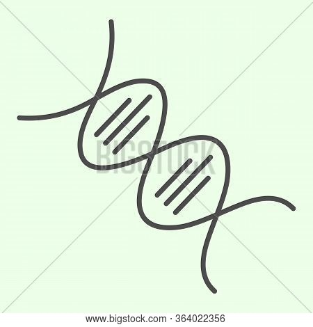 Dnk Molecule Thin Line Icon. Scientific Structure Of A Dna Element Outline Style Pictogram On White 