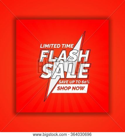 Flash Sale Modern Banner Promotional Template Design, Flash Sale Banner Template Design.vector Illus