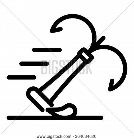 Climbing Triple Hook Icon. Outline Climbing Triple Hook Vector Icon For Web Design Isolated On White
