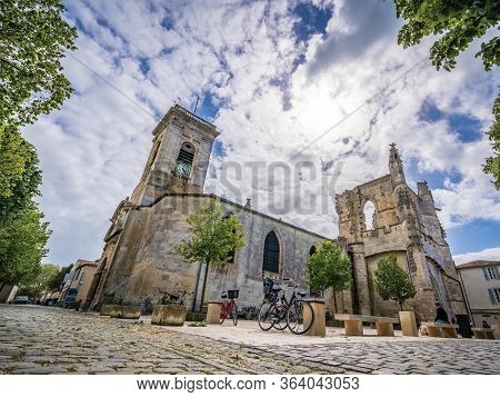 Saint-martin Church From The Ground At Saint-martin-de-ré