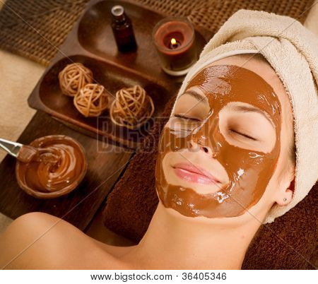 Chokolade maske ansigts Spa. Chokolade behandlinger. Skønhed Spa Salon