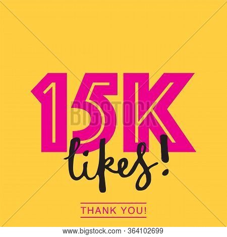 15k Likes Online Social Media Thank You Banner
