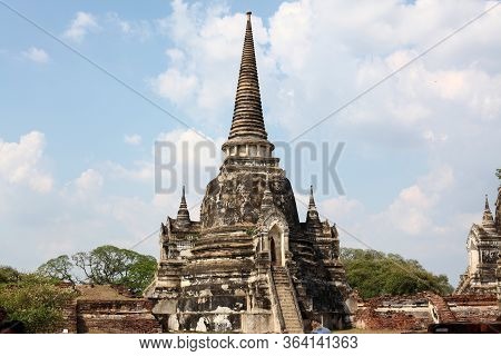 The Wat Phrasisanpeth Is Famous And History Landmark Of Ayutthaya,thailand