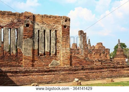 The Wat Phrasisanpeth Is Famous And History Landmark Of Ayutthaya,thailand
