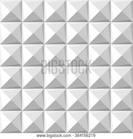Abstract Geometric Pattern, Seamless Background In Gray