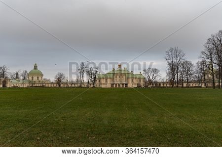 Oranienbaum Park View With Grand Menshikov Palace Oranienbaum (lomonosov) Town, Suburban Of Saint Pe