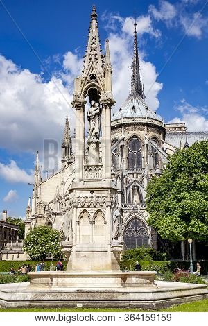 France, Paris, May, 20, 2014 - Notre-dame De Paris Or Cathedral Of Our Lady Of Paris. French Gothic 