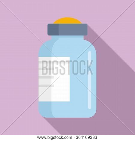 Insulin Bottle Icon. Flat Illustration Of Insulin Bottle Vector Icon For Web Design