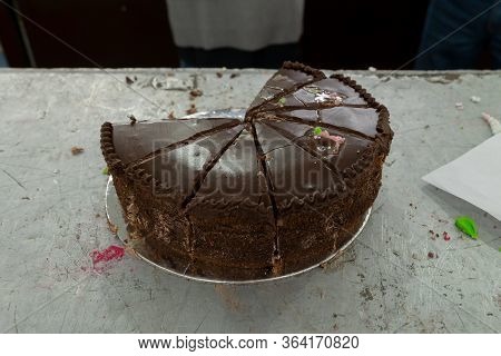 Chocolate Cake Is Being Sold At Nahoum And Sons, New Market Area. A Very Famous, More Than 100 Years