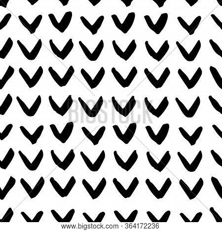 Trendy Seamless Pattern With Graphic Abstract Shapes. Avant Garde Puzzle Style.