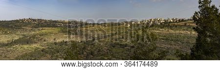The Israeli Town Har Adar In Close Proximity To The Palestinian Village Bayt Surik, In The Judea Mou