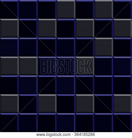 Minimal Blue And Stromboli Shade Geometric Square Mosaic Tile Pattern Texture In 8x8 Tile Pattern