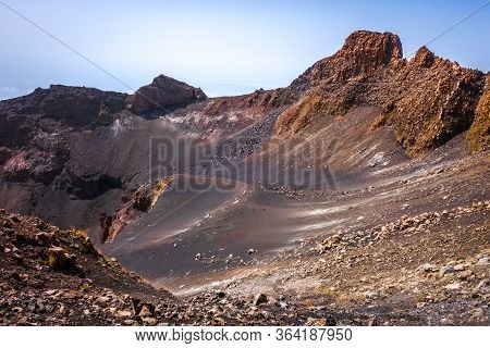 Pico Do Fogo Volcano Crater In Cha Das Caldeiras, Cape Verde, Africa