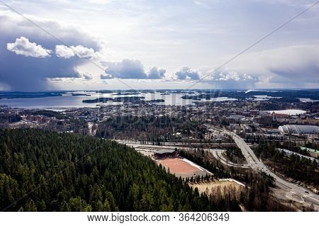 Aerial View Of Kuopio, Finland.
