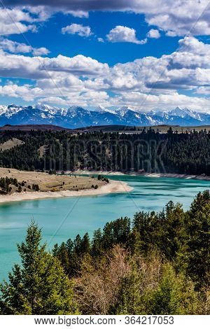 Flathead River Leading To Kerr Dam. Polson, Montana, United States