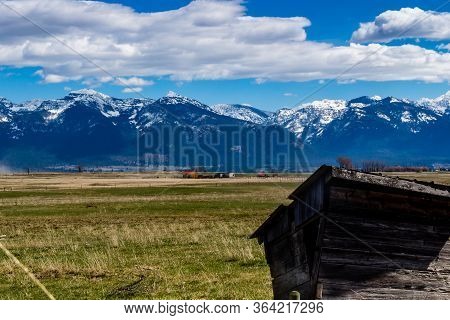In A Farmers Field. Polson, Montana, United States