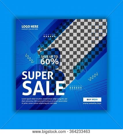 Super Sale Social Media Banner Template, Fashion Sale Offer Social Media Banner Vector Template
