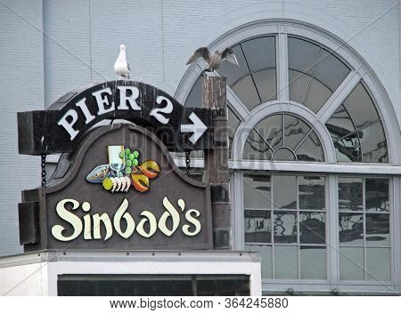 San Francisco, Ca - November 17: Sinbad's Restaurant Sign On Pier 2  2012
