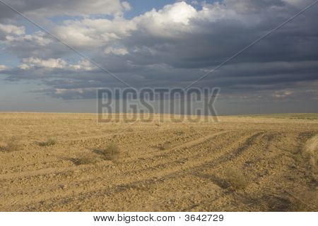 After Harvest - A Plowed Field In Colorado