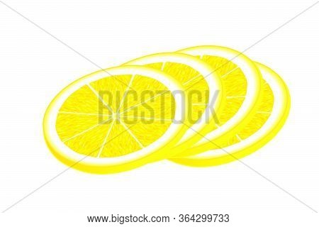 Lemon Slice Isolated On White Background