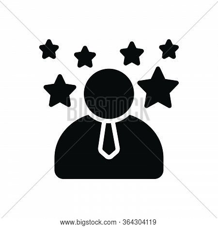 Black Solid Icon For Expert Master Fancier Specialist