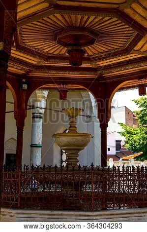 Fountain In The Garden Of The Mosque, Sarajevo, Bosnia And Herzegovina