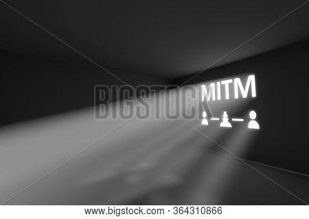 Mitm Rays Volume Light Concept 3d Illustration