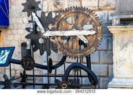 View Of The Clock Tower In The Old Town Of Kotor, Montenegro.