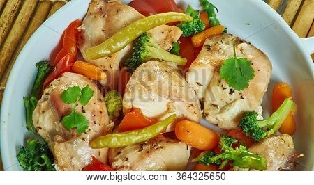 Creamy Kale  Chicken Traybake