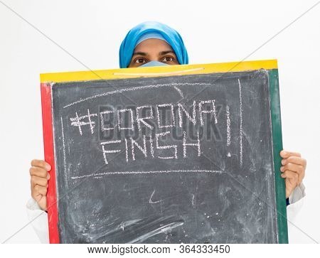 Muslim female doctor hoping for an end for corona virus