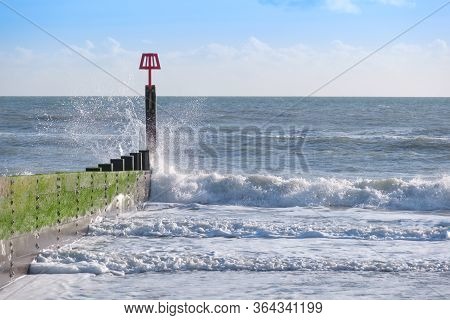 Southbourne,Bournemouth, UK-February 26,2020: Photos from Southbourne Beach.