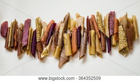 Sweet Pure Fruit Pastille. Natural Sweets From Dried Berries And Fruits. Useful Sweetness Is Pastill
