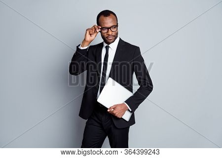 Portrait Of His He Nice Attractive Imposing Bearded Guy Banker Real Estate Agent Partner Director Ho