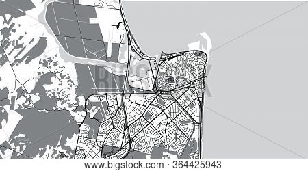 Urban Vector City Map Of Napier, New Zealand